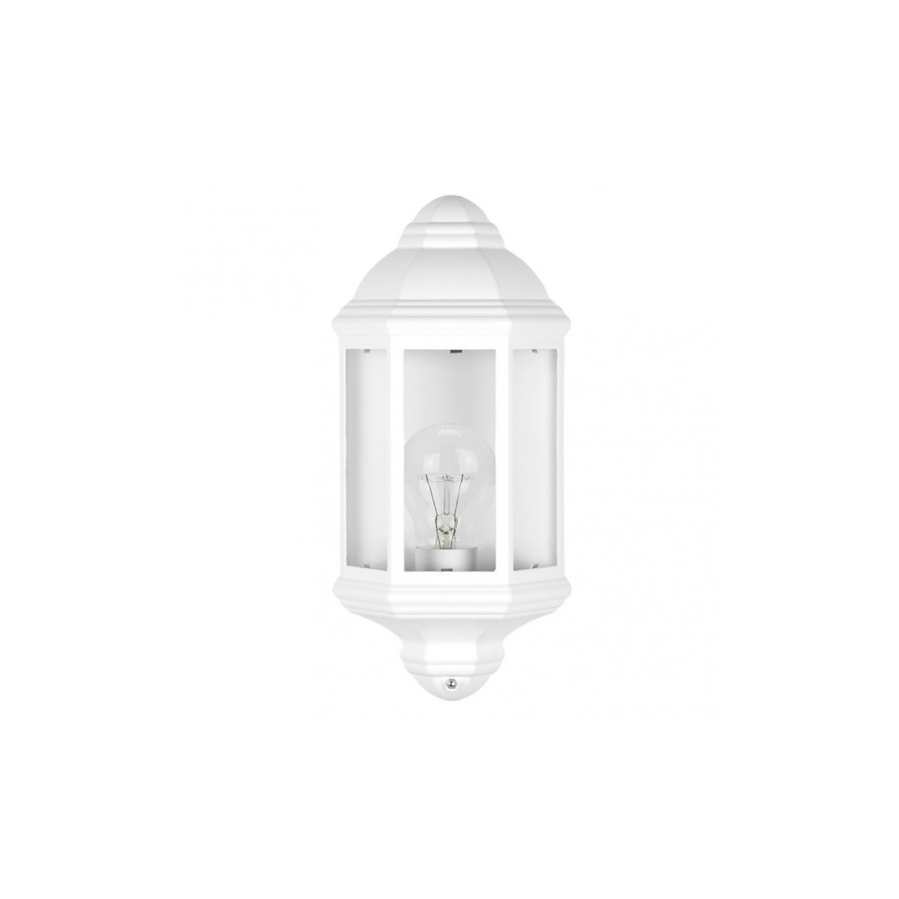 Lampada da Parete da Esterno in Alluminio Shaula 1xe27 Bianco Ip44 36,5x16,5x9,5 Cm