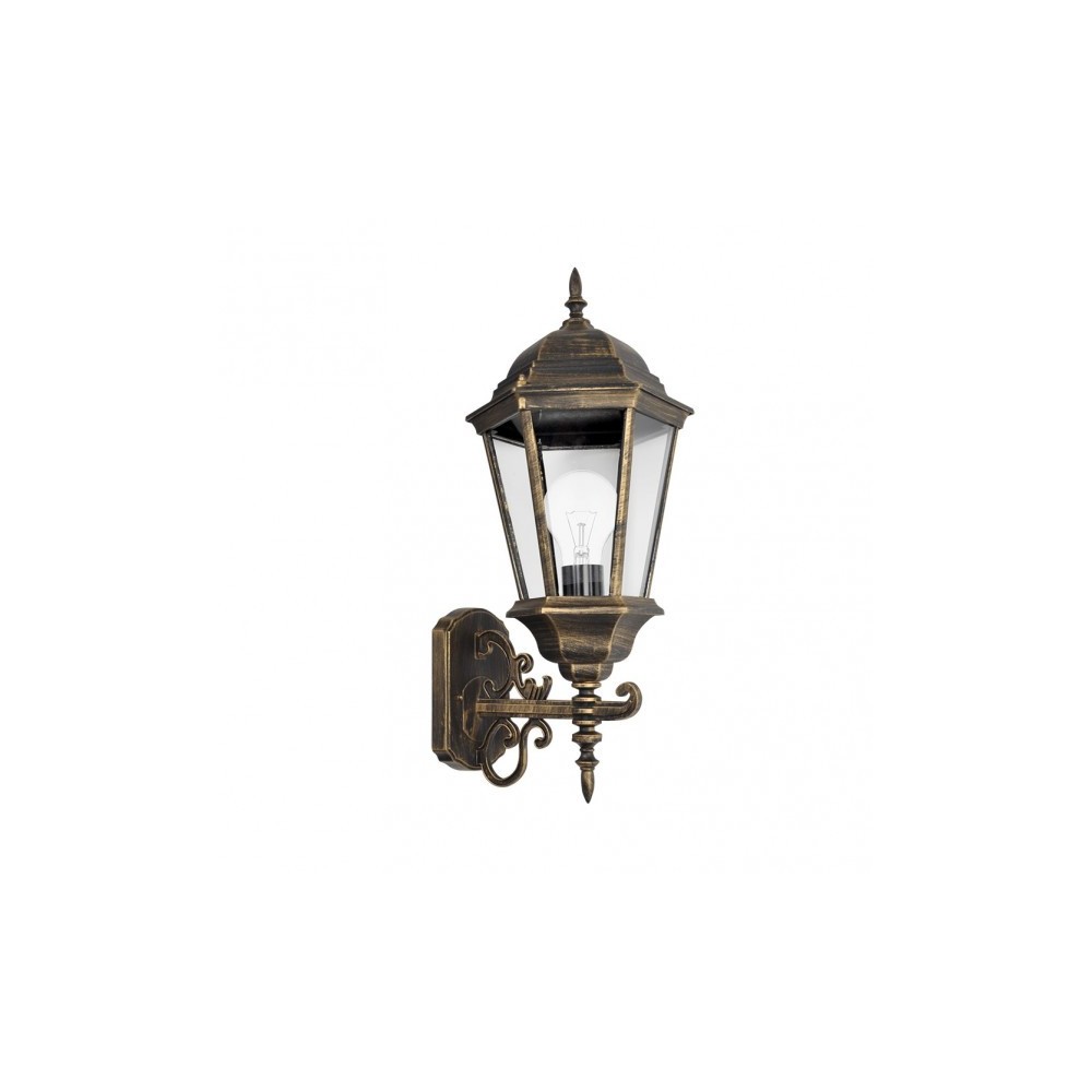 Lampada da Parete esterna alluminio Regulus 1xe27 Neg/oro 54x25x27 Cm Ip44