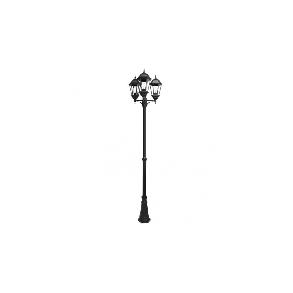 Lampe extérieure Aluminium Regulus 3xe27 Noir 230x60x60 Cm Régulable en hauteur Ip44