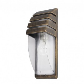 Lampada da Parete Esterna Alluminio Elnath 1xe27 Neg/oro 35x12x12 Cm Ip44