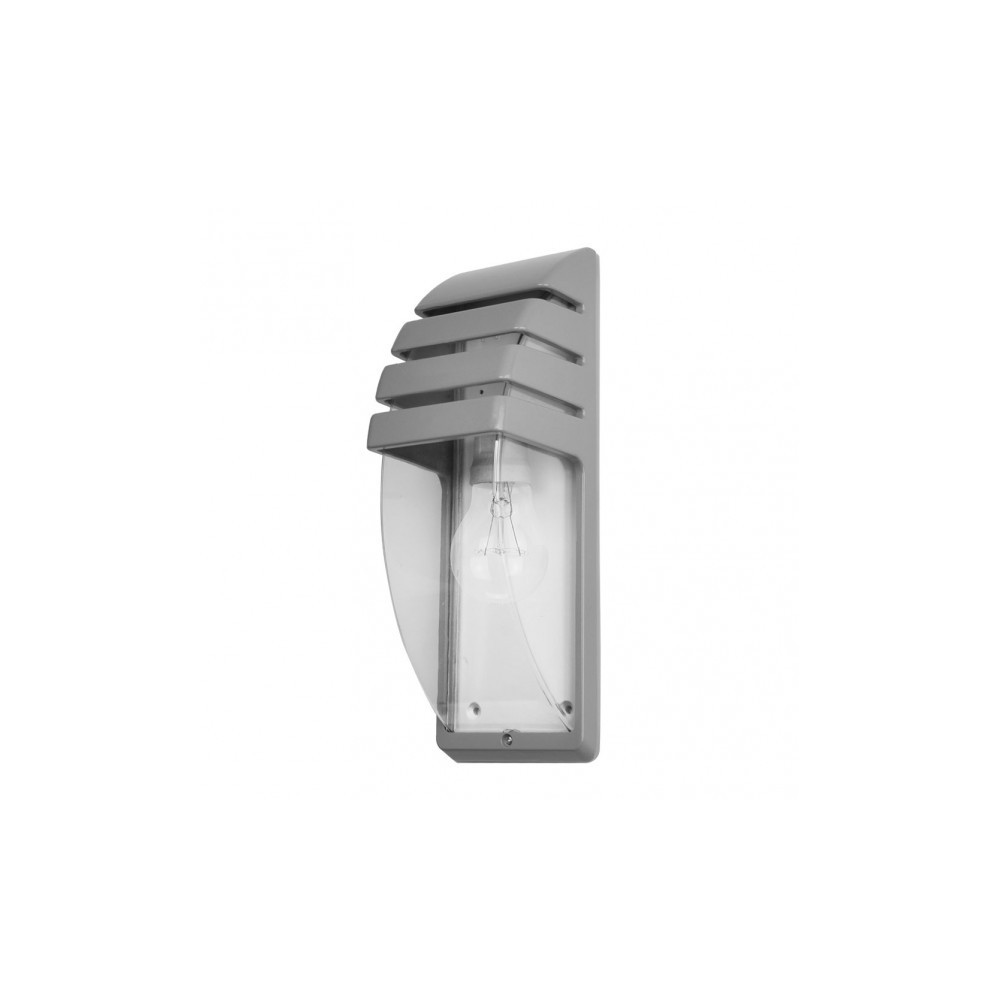 Lampada da parete esterna alluminio Elnath 1xe27 grigio Ip44 35x12x12 cm