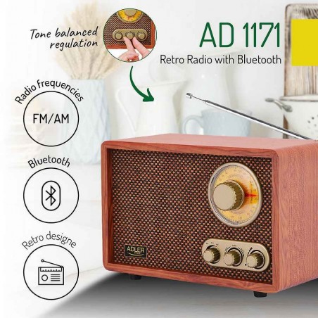 Radio Retro C/bluetooth Am/fm, Fabrilamp