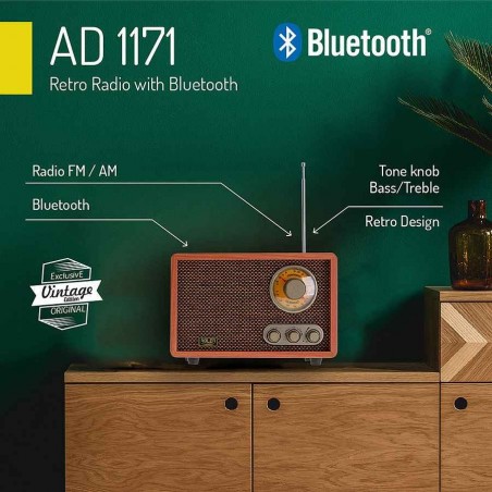 Radio Retro C/bluetooth Am/fm, Fabrilamp