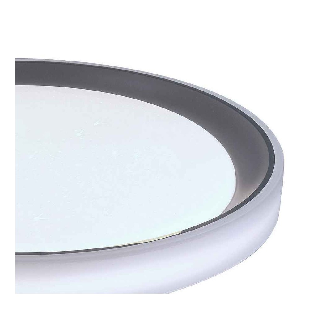 Plafon Luanda 72w 3000-4000-6000k Grigio Rosso.7x49,5d 7200lm Reg.intens. C.remote C/memoria