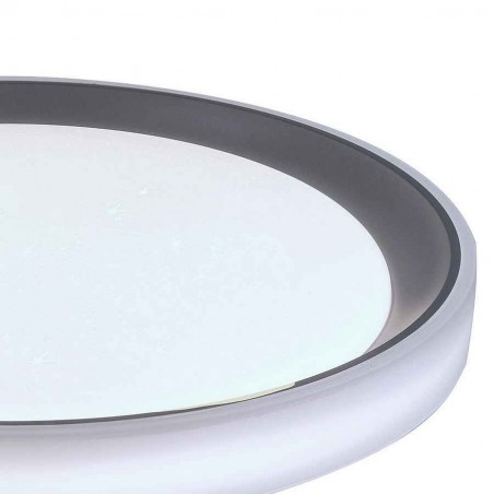Plafon Luanda 72w 3000-4000-6000k Grigio Rosso.7x49,5d 7200lm Reg.intens. C.remote C/memoria