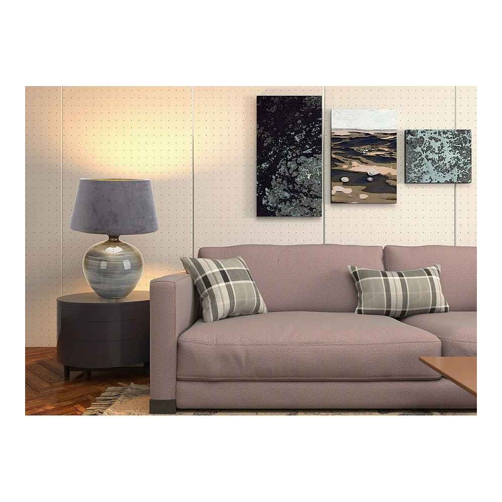 Surface avec velours gris BETTA Gris Brillo 58 cm Fabrilamp