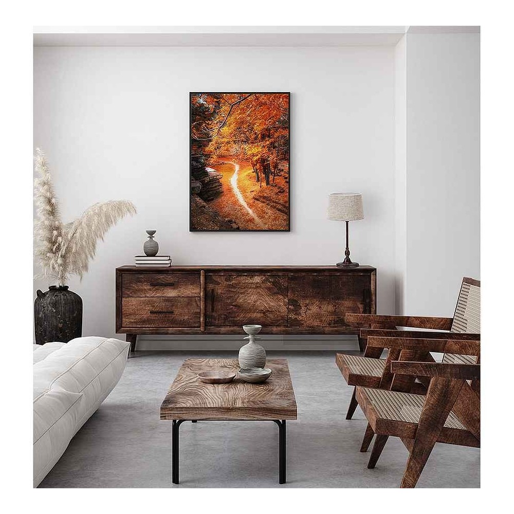 Supermesa Marron with rustic display GUPPY 1 light Fabrilamp