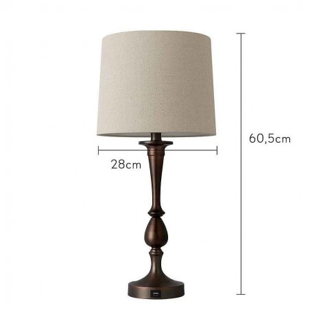KHALIFA Marron USB port with Fabrilamp screen