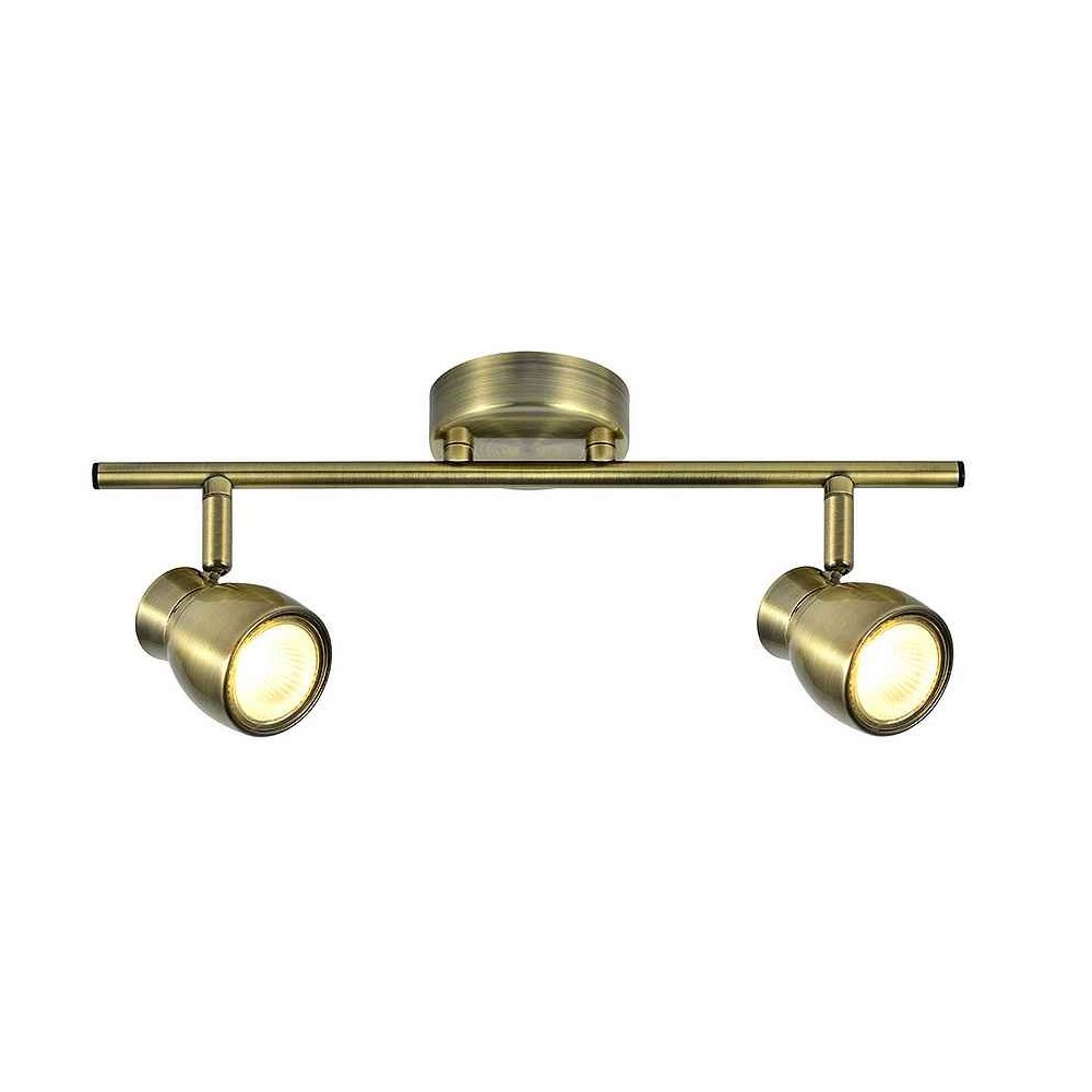 Regleta 2 lights model CHACHO leather for bulb gu10 Fabrilamp