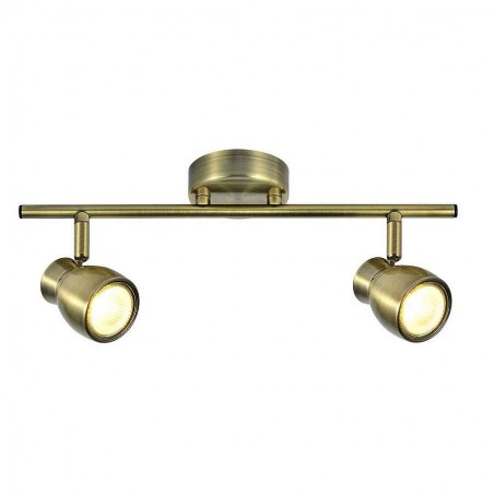 Regleta 2 lights model CHACHO leather for bulb gu10 Fabrilamp