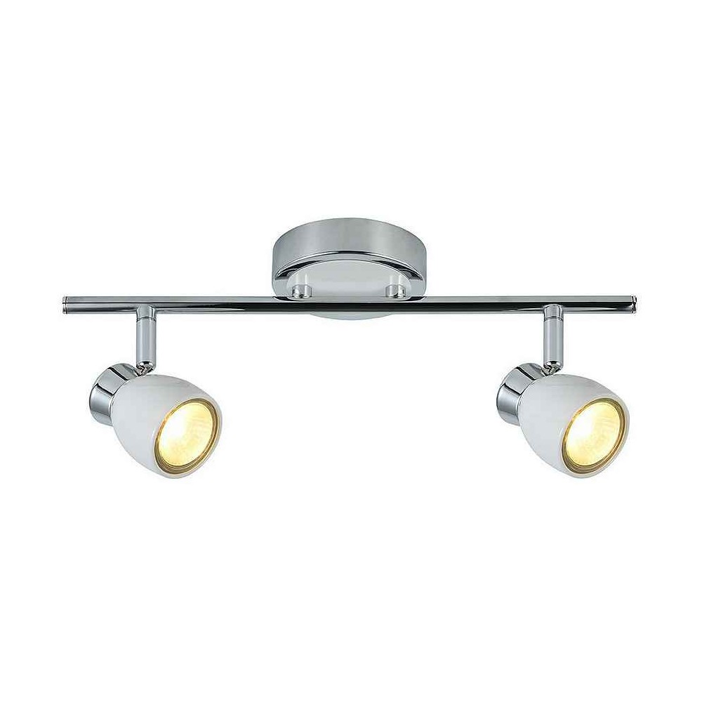 CHACHO bathroom with 2 white-chrome orientable foci