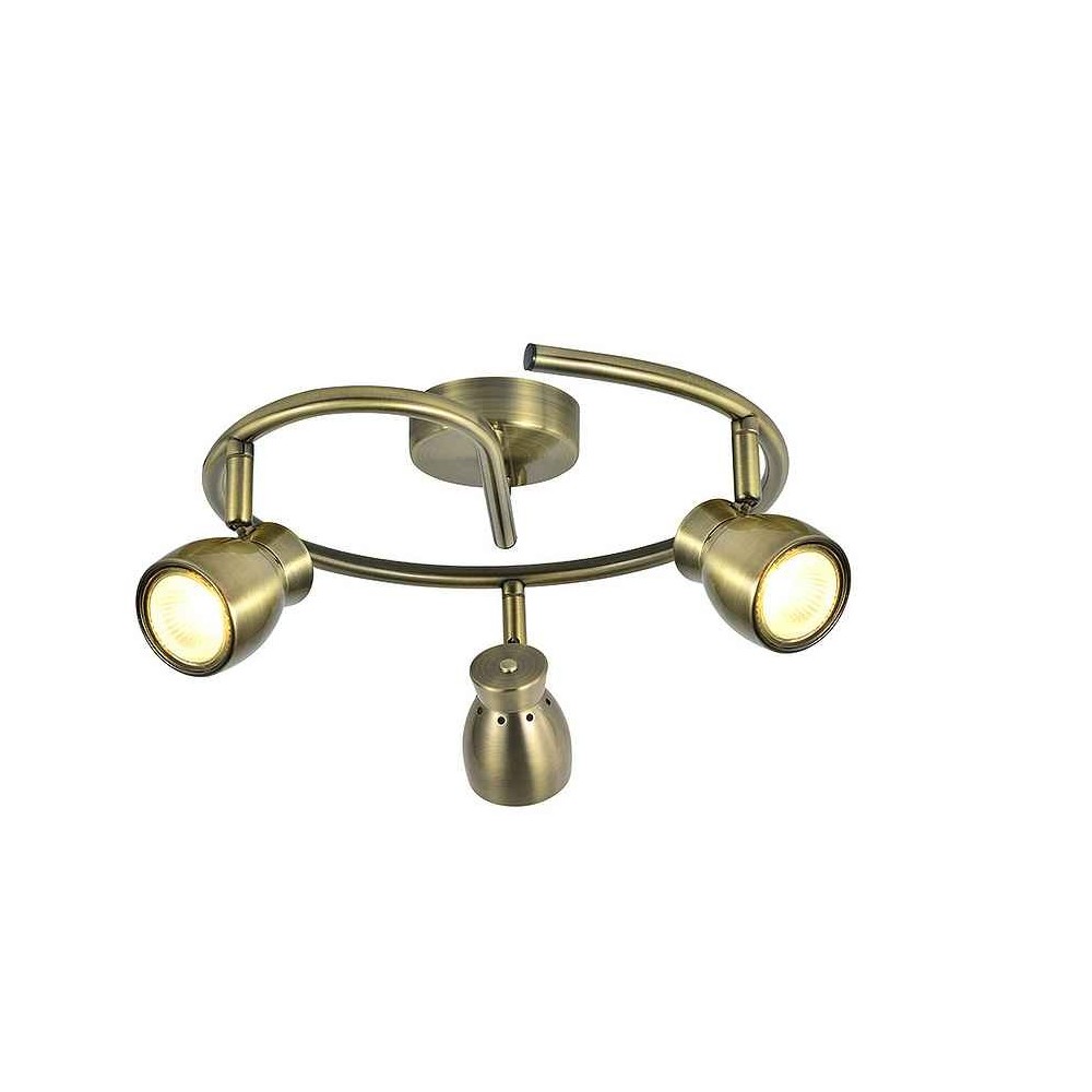 Plafon 3 joint bulbs model CHACHO bathroom leather, Fabrilamp