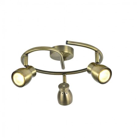 Plafon 3 joint bulbs model CHACHO bathroom leather, Fabrilamp