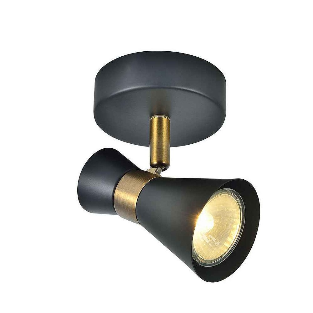 Foco orienable model MAXIMO black-coat for bathroom Fabrilamp