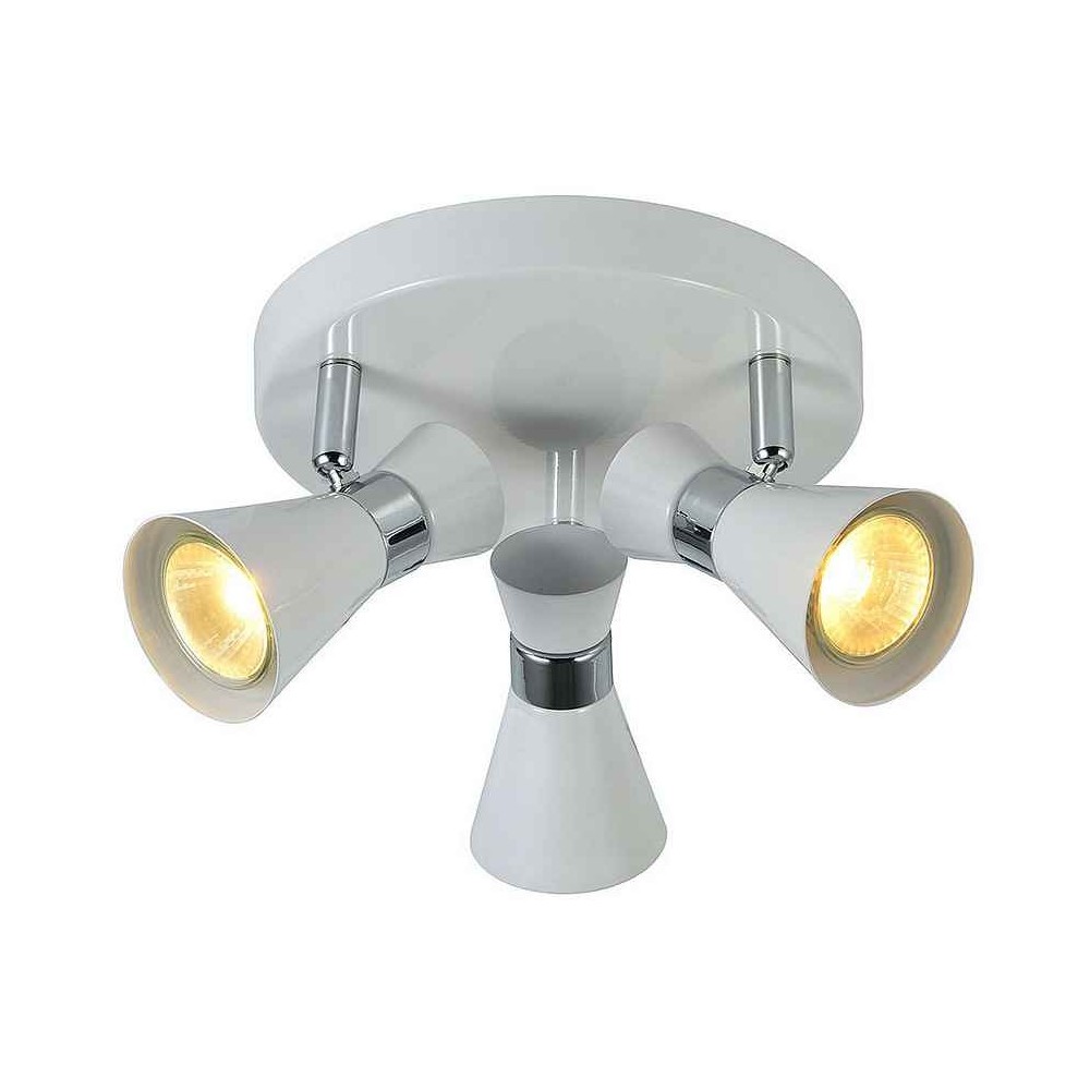 Bathroom Plafon model MAXIMO white-chrome 3 foci Fabrilamp