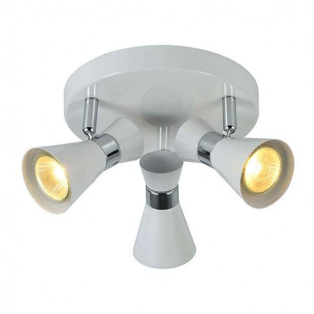 Bathroom Plafon model MAXIMO white-chrome 3 foci Fabrilamp