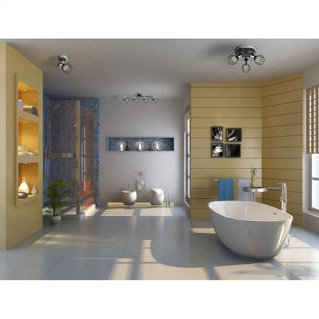 MATEO bath run 4 Cromo/black bulbs Fabrilamp