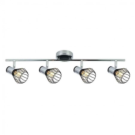 MATEO bath run 4 Cromo/black bulbs Fabrilamp