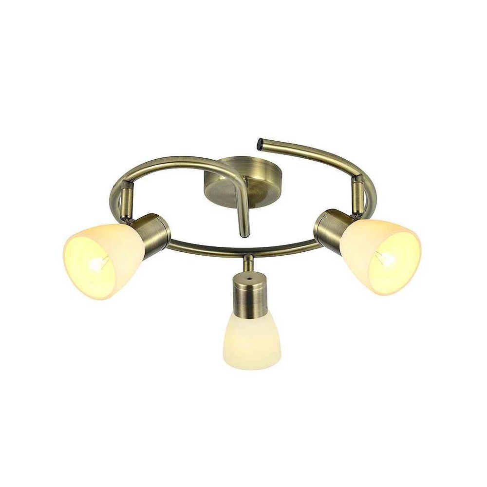 Bathroom Lighting Plafon CHOLO 3 bulbs Leather Fabrilamp