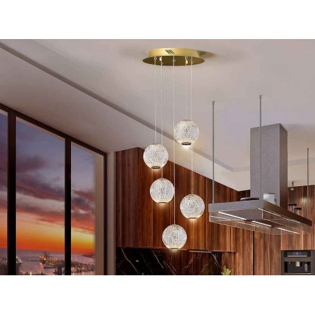 Lampara circular de 5L LED modelo AUSTRAL dorado Schuller