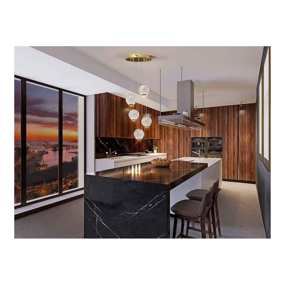 Lampara circular de 5L LED modelo AUSTRAL dorado Schuller