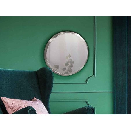 Round mirror model ARIES 44 cm Silver Schuller bread