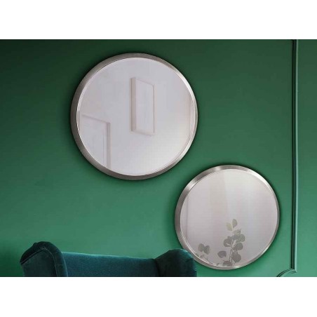 Round mirror model ARIES 44 cm Silver Schuller bread
