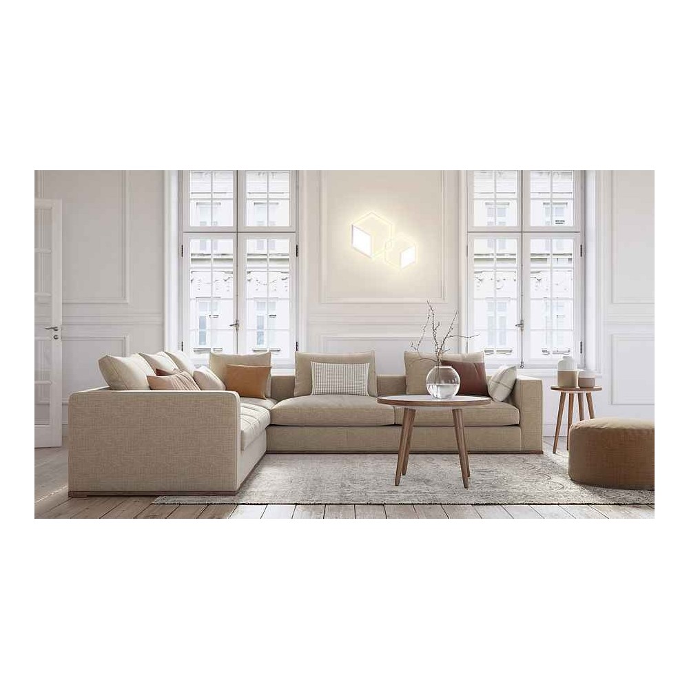 Plafon-aplique blanco modelo KUBICK led dimable 48w MANTRA