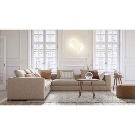 Plafon-aplique blanco modelo KUBICK led dimable 48w MANTRA