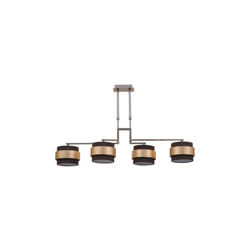 Lampada 4aa Bremen Pelle/marrone-oro 4xe14 Regx92