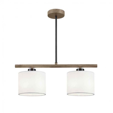Linear two-light BERTA lamp with white screen AJP