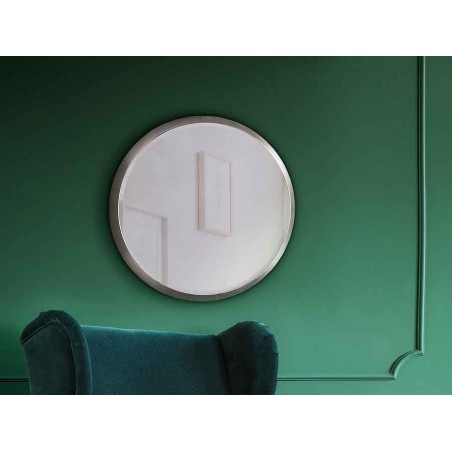 Silver round mirror ARIES 54 cm SCHULLER