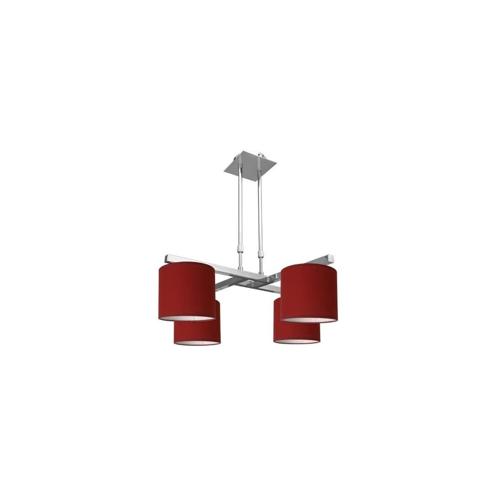 Lampada Planetaria Cromo/rosso 4xe14 (54x61)