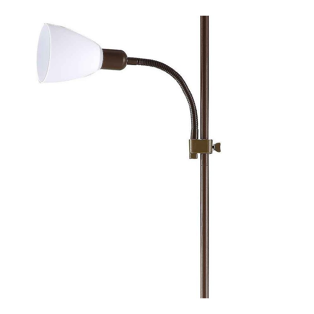 Pie de Salon RILON brown with reader point FABRILAMP