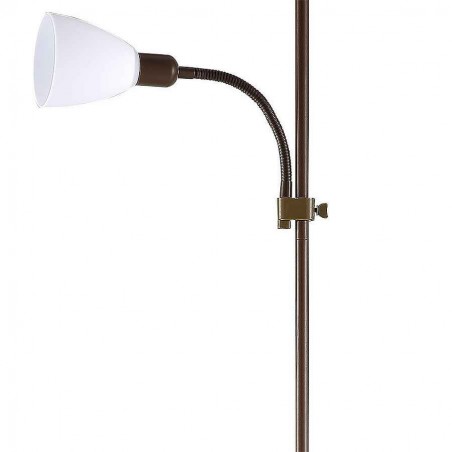 Pie de Salon RILON brown with reader point FABRILAMP