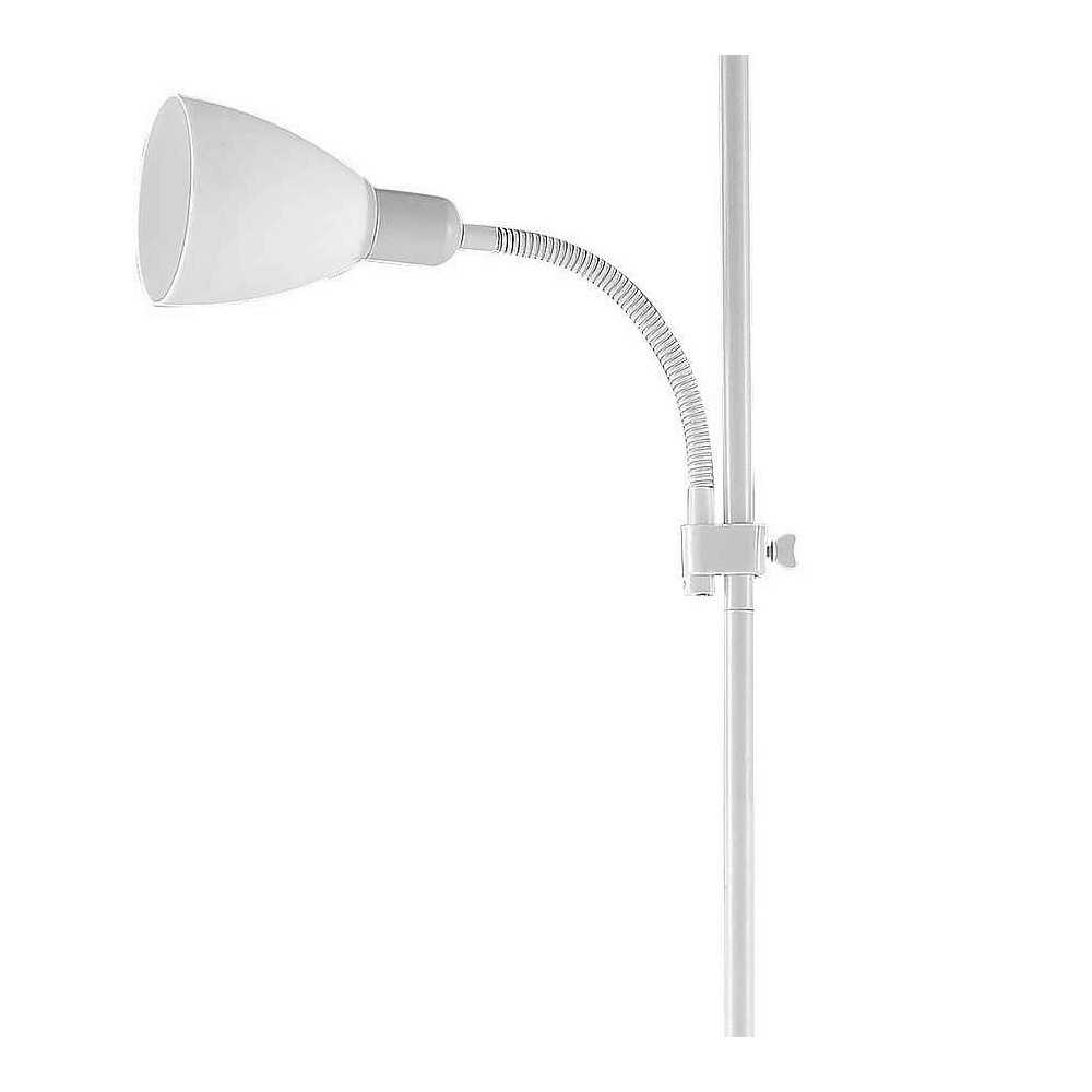 Standing lamp with white RILON reader point FABRILAMP