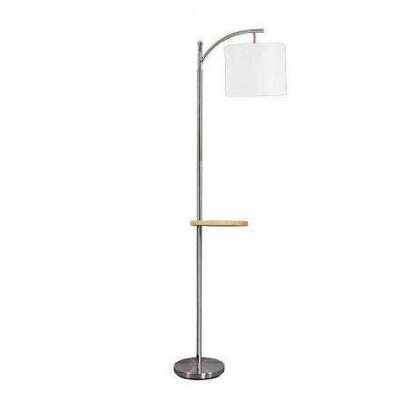 Pie SEDA nickel avec écran blanc FABRILAMP