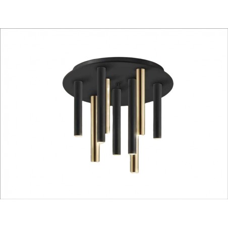 Plafon led dimable modelo VARAS dorado-negro 9L SCHULLER