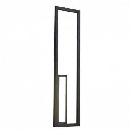 Aplique led rectangular BOUTIQUE negro 20 w dimable MANTRA