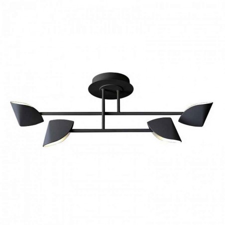 Plafoniera a LED 4 luci modello CAPPUCCINA 30w nero MANTRA
