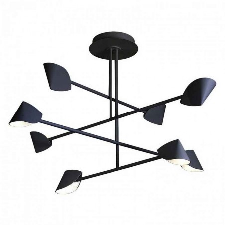 Lampada da soffitto modello CAPUCCINA led nero integrato MANTRA