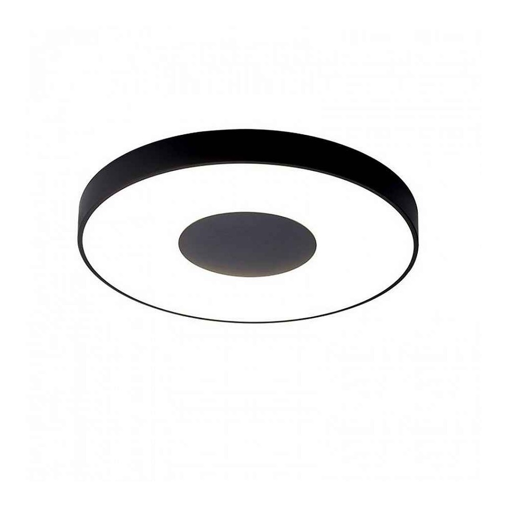 Plafon modèle COIN noir led 56w avec télécommande MANTRA