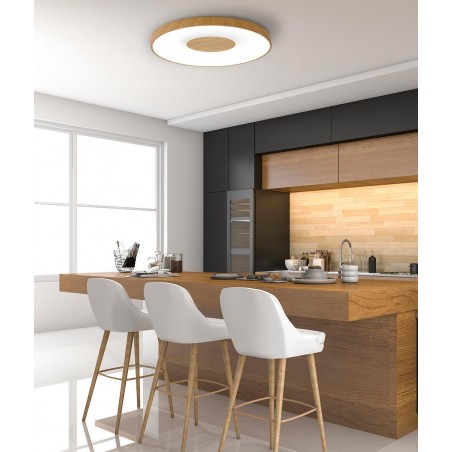 Plafon led 56w COIN blanc télécommande intégrée MANTRA