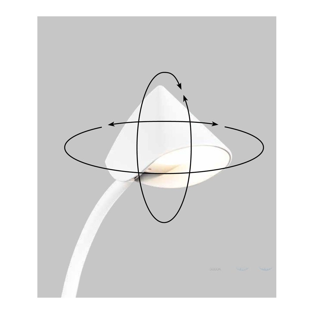 Lightweight LED model CAPUCCINA in white 8.5w MANTRA