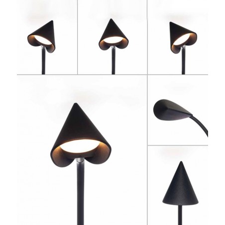 Plafoniera a LED 4 luci modello CAPPUCCINA 30w nero MANTRA