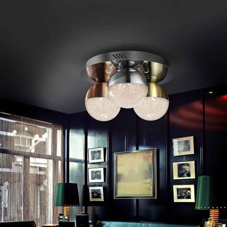 plafon model SPHERE chrome LED finish SCHULLER