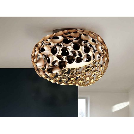 Lampara tipo plafon 5 luces Narisa oro rosa de Schuller