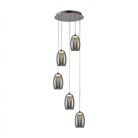 Lampada circolare modello NEBULA Led cromo SCHULLER
