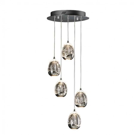 Lampada dimmabile a 5 luci modello ROCIO cromo Schuller