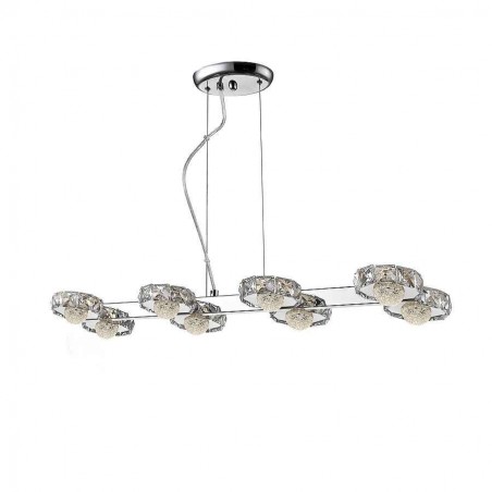 Linear lamp led model SURIA chrome 8 lights SCHULLER